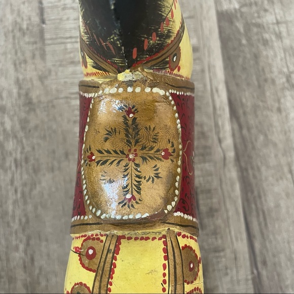 VINTAGE solid wood rocking horse decorative piece hand painted - Picture 11 of 13